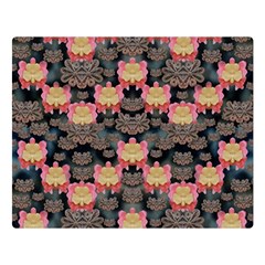 Heavy Metal Meets Power Of The Big Flower Double Sided Flano Blanket (large)  by pepitasart