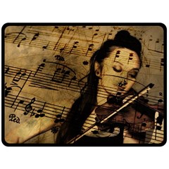 Violin Girl Fleece Blanket (large) 