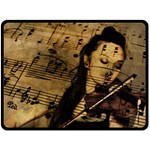 Violin Girl Fleece Blanket (Large)  80 x60  Blanket Front