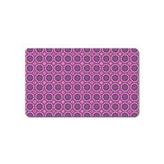 Floral Circles Pink Magnet (name Card)