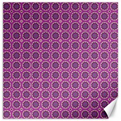 Floral Circles Pink Canvas 20  X 20  by BrightVibesDesign