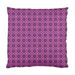 Floral Circles Pink Standard Cushion Case (One Side) Front