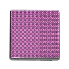 Floral Circles Pink Memory Card Reader (square 5 Slot) by BrightVibesDesign