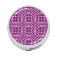 Floral Circles Pink 4-port Usb Hub (one Side) by BrightVibesDesign