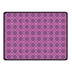 Floral Circles Pink Fleece Blanket (small) by BrightVibesDesign