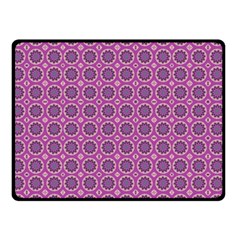 Floral Circles Pink Double Sided Fleece Blanket (small)  by BrightVibesDesign