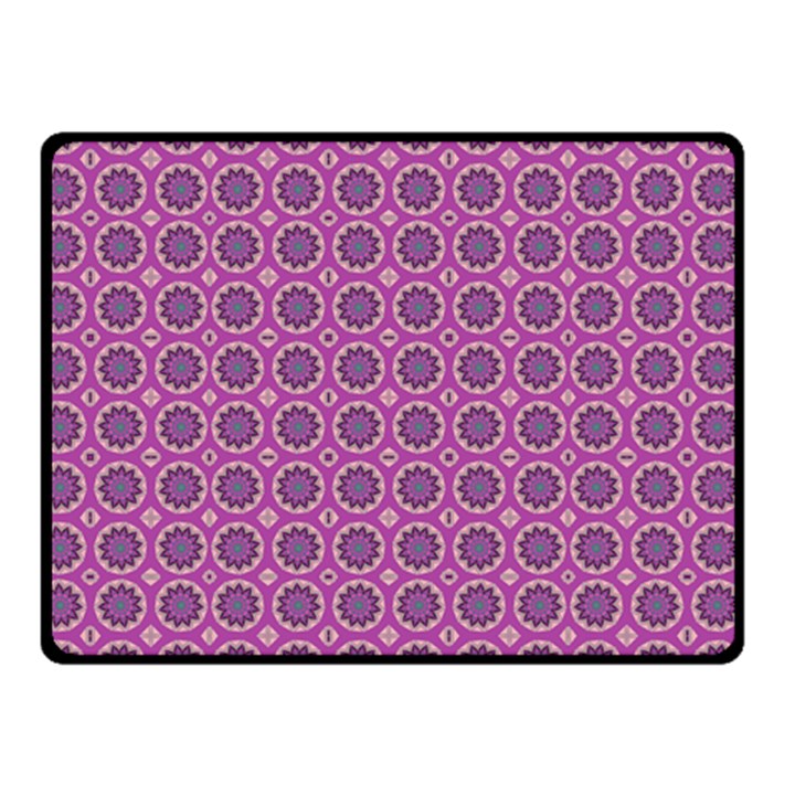 Floral Circles Pink Double Sided Fleece Blanket (Small) 