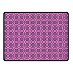 Floral Circles Pink Double Sided Fleece Blanket (Small)  45 x34  Blanket Back