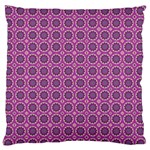 Floral Circles Pink Standard Flano Cushion Case (One Side) Front