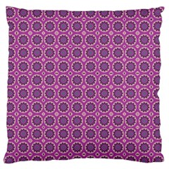 Floral Circles Pink Standard Flano Cushion Case (two Sides) by BrightVibesDesign