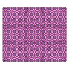 Floral Circles Pink Double Sided Flano Blanket (small)  by BrightVibesDesign