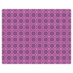 Floral Circles Pink Double Sided Flano Blanket (medium)  by BrightVibesDesign