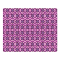 Floral Circles Pink Double Sided Flano Blanket (large)  by BrightVibesDesign