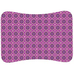 Floral Circles Pink Velour Seat Head Rest Cushion