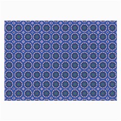 Floral Circles Blue Large Glasses Cloth by BrightVibesDesign