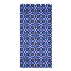 Floral Circles Blue Shower Curtain 36  X 72  (stall)  by BrightVibesDesign