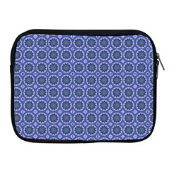 Floral Circles Blue Apple Ipad 2/3/4 Zipper Cases by BrightVibesDesign