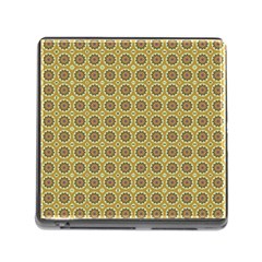 Floral Circles Yellow Memory Card Reader (square 5 Slot) by BrightVibesDesign