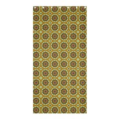 Floral Circles Yellow Shower Curtain 36  X 72  (stall) 