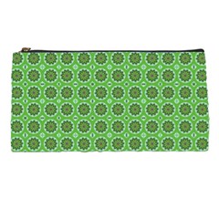 Floral Circles Green Pencil Cases by BrightVibesDesign