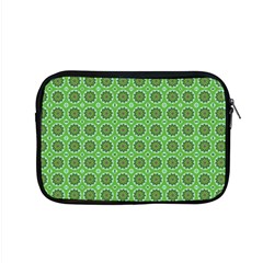 Floral Circles Green Apple Macbook Pro 15  Zipper Case by BrightVibesDesign