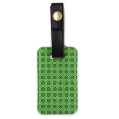 Floral Circles Green Luggage Tags (one Side)  by BrightVibesDesign