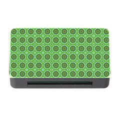 Floral Circles Green Memory Card Reader With Cf by BrightVibesDesign