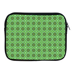 Floral Circles Green Apple Ipad 2/3/4 Zipper Cases by BrightVibesDesign