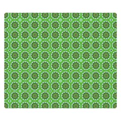 Floral Circles Green Double Sided Flano Blanket (small)  by BrightVibesDesign