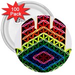 Hamsa of God 3  Buttons (100 pack)  Front