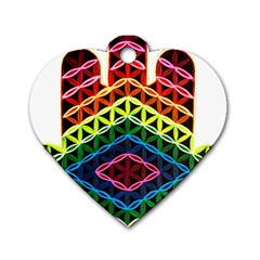 Hamsa Of God Dog Tag Heart (two Sides) by CruxMagic