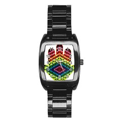 Hamsa Of God Stainless Steel Barrel Watch by CruxMagic