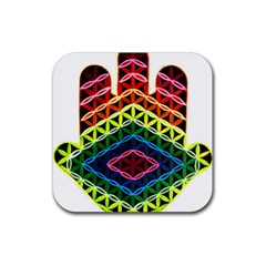 Hamsa Rubber Coaster (square)  by CruxMagic