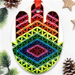 Hamsa Oval Ornament (Two Sides) Front