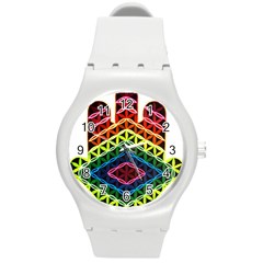 Hamsa Round Plastic Sport Watch (m)