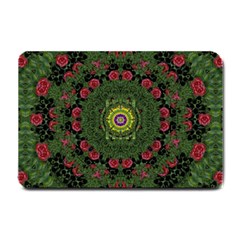 Sunshine Mandala In Rose Heaven Small Doormat  by pepitasart