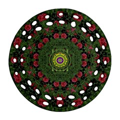 Sunshine Mandala In Rose Heaven Ornament (round Filigree) by pepitasart