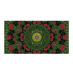 Sunshine Mandala In Rose Heaven Satin Wrap by pepitasart