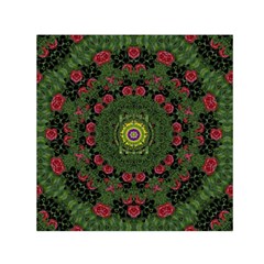 Sunshine Mandala In Rose Heaven Small Satin Scarf (square) by pepitasart