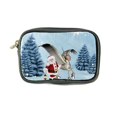 Santa Claus With Cute Pegasus In A Winter Landscape Coin Purse by FantasyWorld7