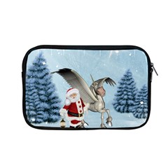 Santa Claus With Cute Pegasus In A Winter Landscape Apple Macbook Pro 13  Zipper Case by FantasyWorld7