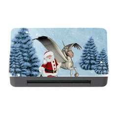 Santa Claus With Cute Pegasus In A Winter Landscape Memory Card Reader With Cf by FantasyWorld7