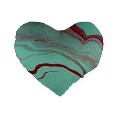 Floating Away Standard 16  Premium Heart Shape Cushions by WILLBIRDWELL