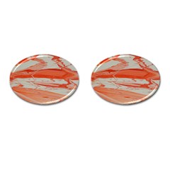 Orange Swirl Cufflinks (oval) by WILLBIRDWELL