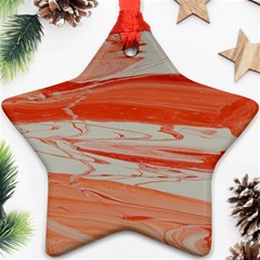 Orange Swirl Star Ornament (two Sides) by WILLBIRDWELL