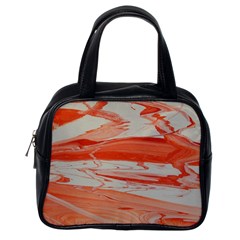 Orange Swirl Classic Handbag (one Side) by WILLBIRDWELL