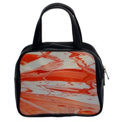 Orange Swirl Classic Handbag (two Sides) by WILLBIRDWELL