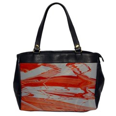 Orange Swirl Oversize Office Handbag by WILLBIRDWELL