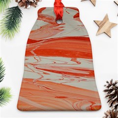 Orange Swirl Bell Ornament (two Sides) by WILLBIRDWELL