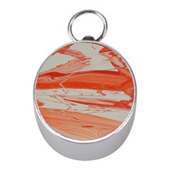 Orange Swirl Mini Silver Compasses by WILLBIRDWELL